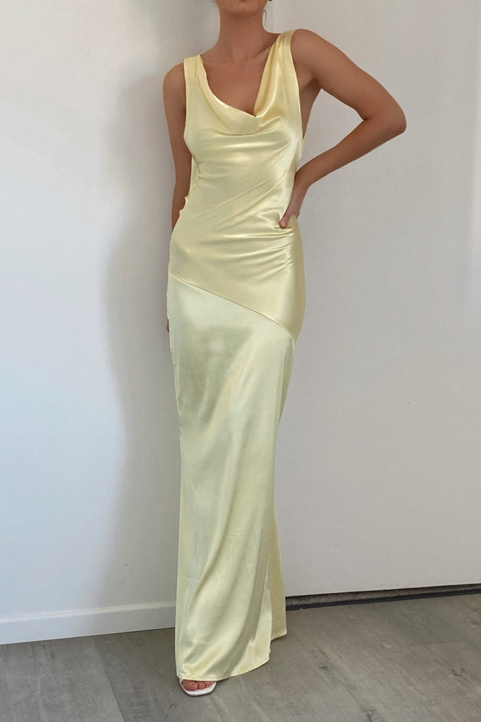 Robe Satin Dos Nu Intemporelle Andie - vue 1
