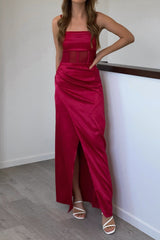 Robe Satin Fluide Romantique - vue 1