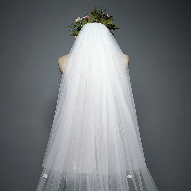 Voile de Mariée Blanche 300 cm - vue 2