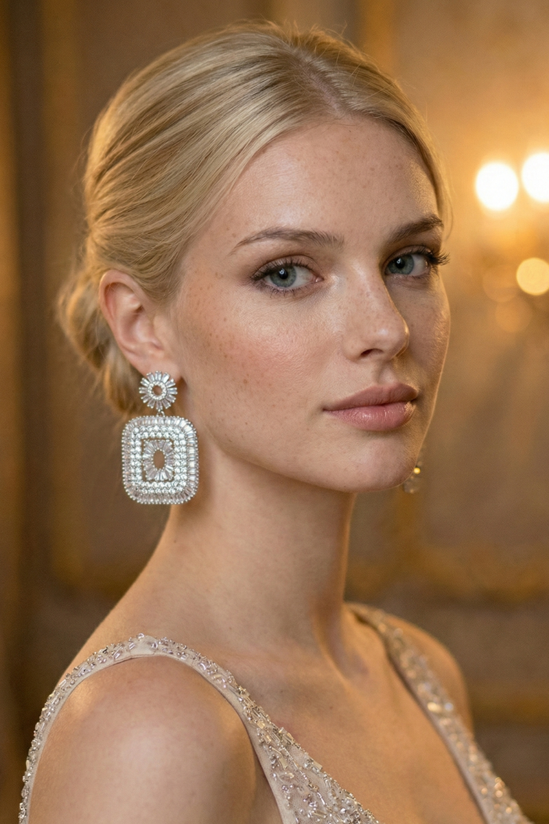 Boucle d'Oreilles Fantaisie Mariage