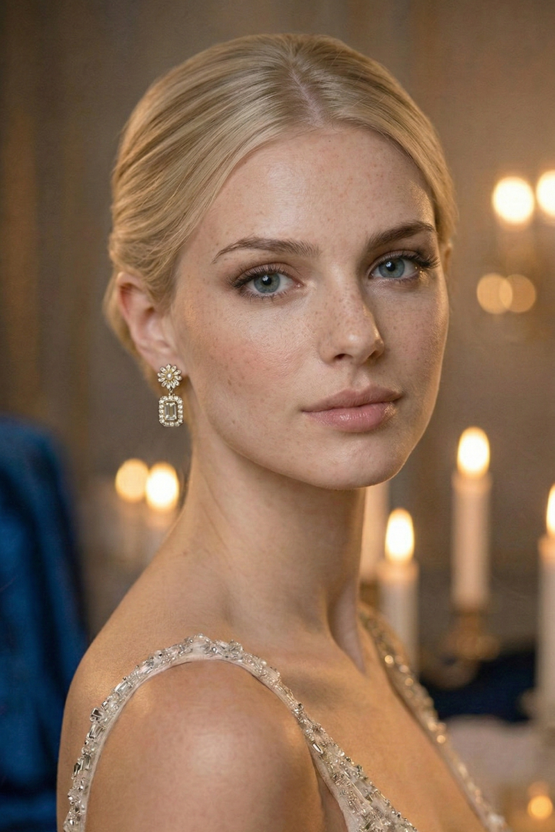 Boucle d'Oreilles Fantaisie Mariage