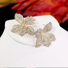 Boucle D'oreilles de Mariage Dorée