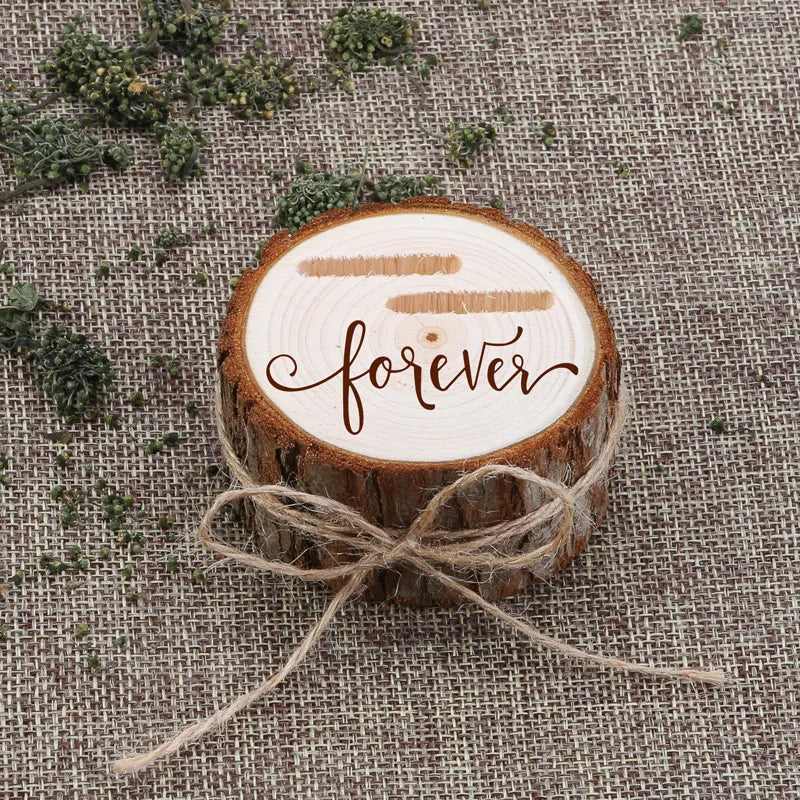 Boite à alliances en bois brut