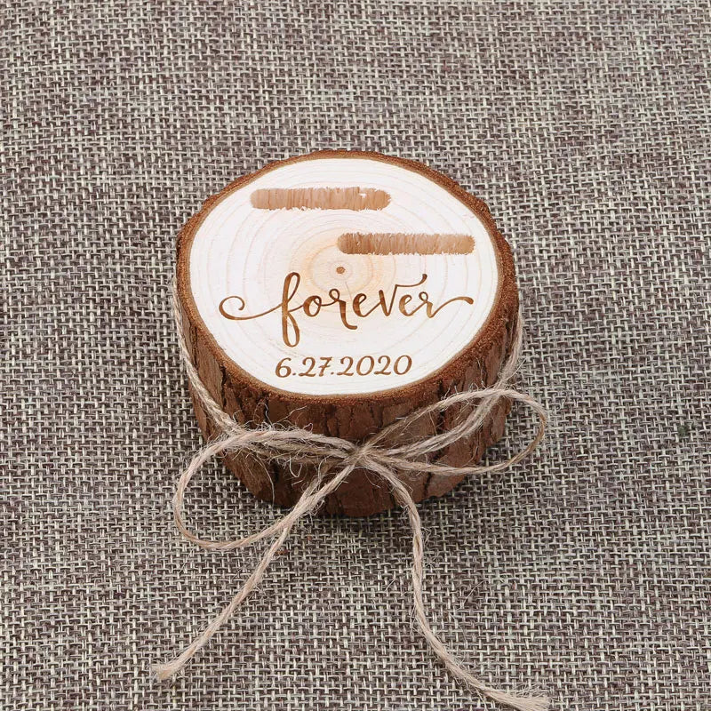 Boite à alliances en bois brut