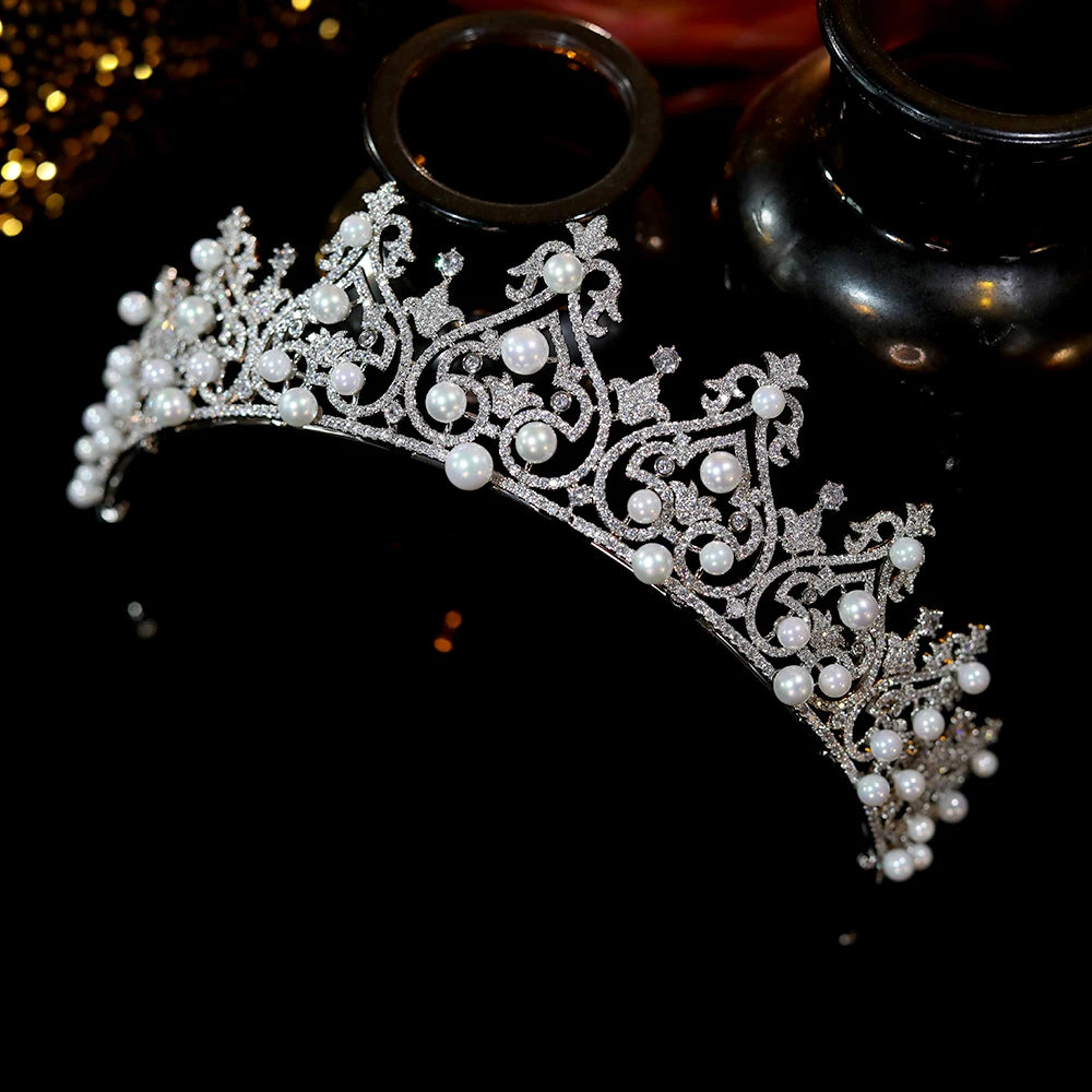 Diadème de mariée en perle