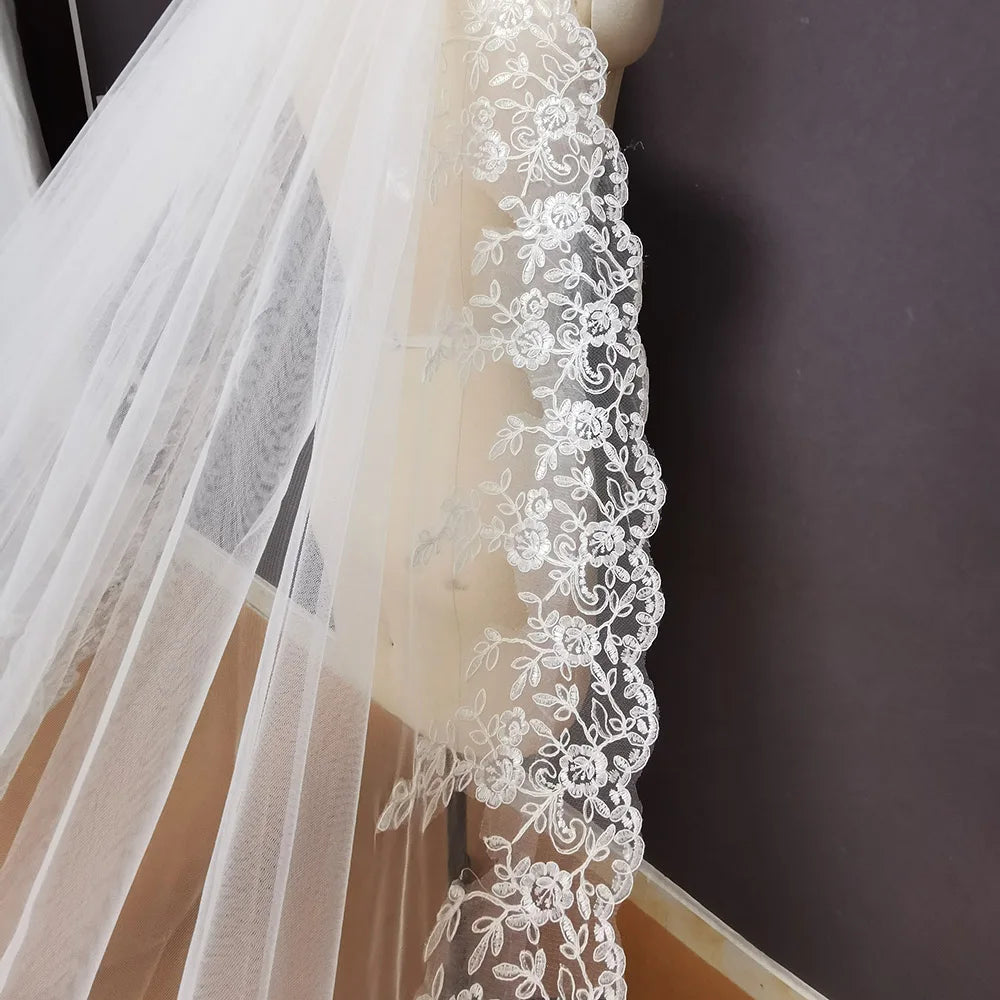 Voile de Mariage Blanc 350cm