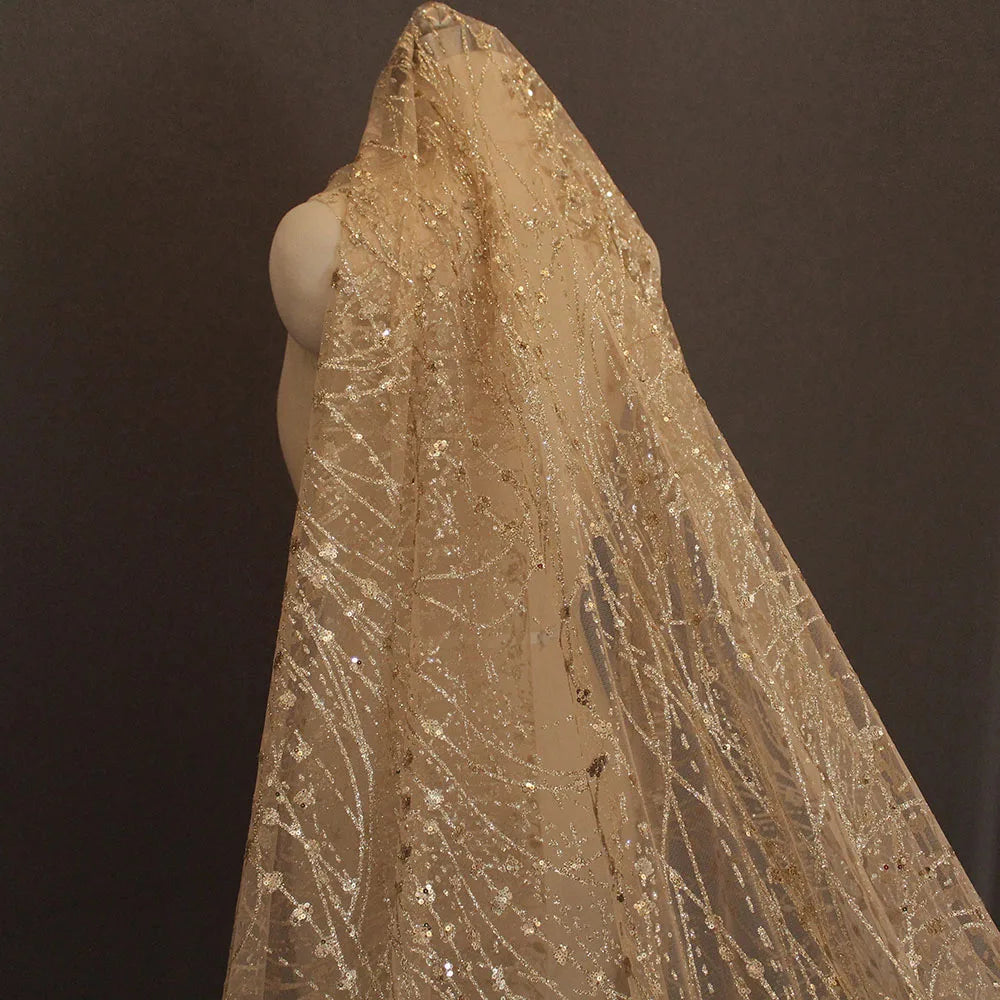 Voile de Mariée Champagne Brillant