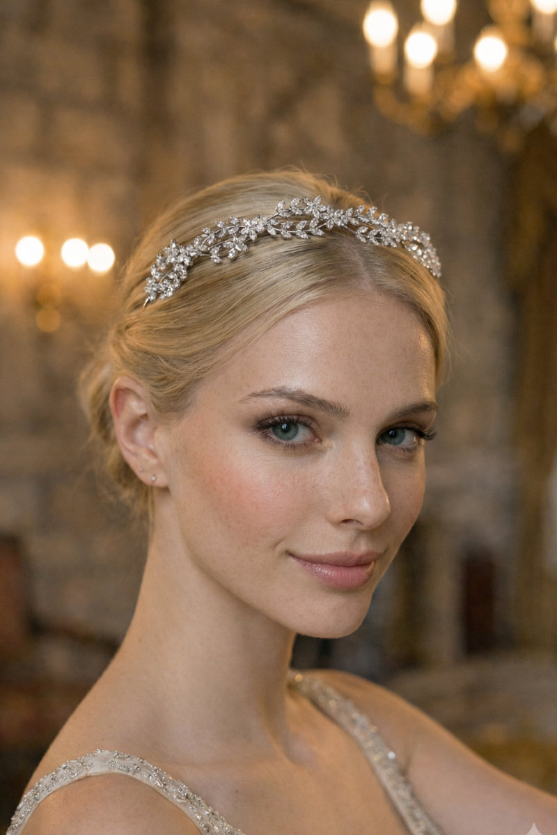Headband Argenté Mariage