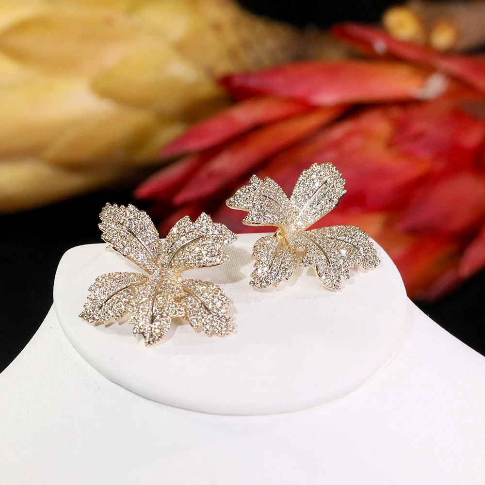 Boucle D'oreilles de Mariage Dorée