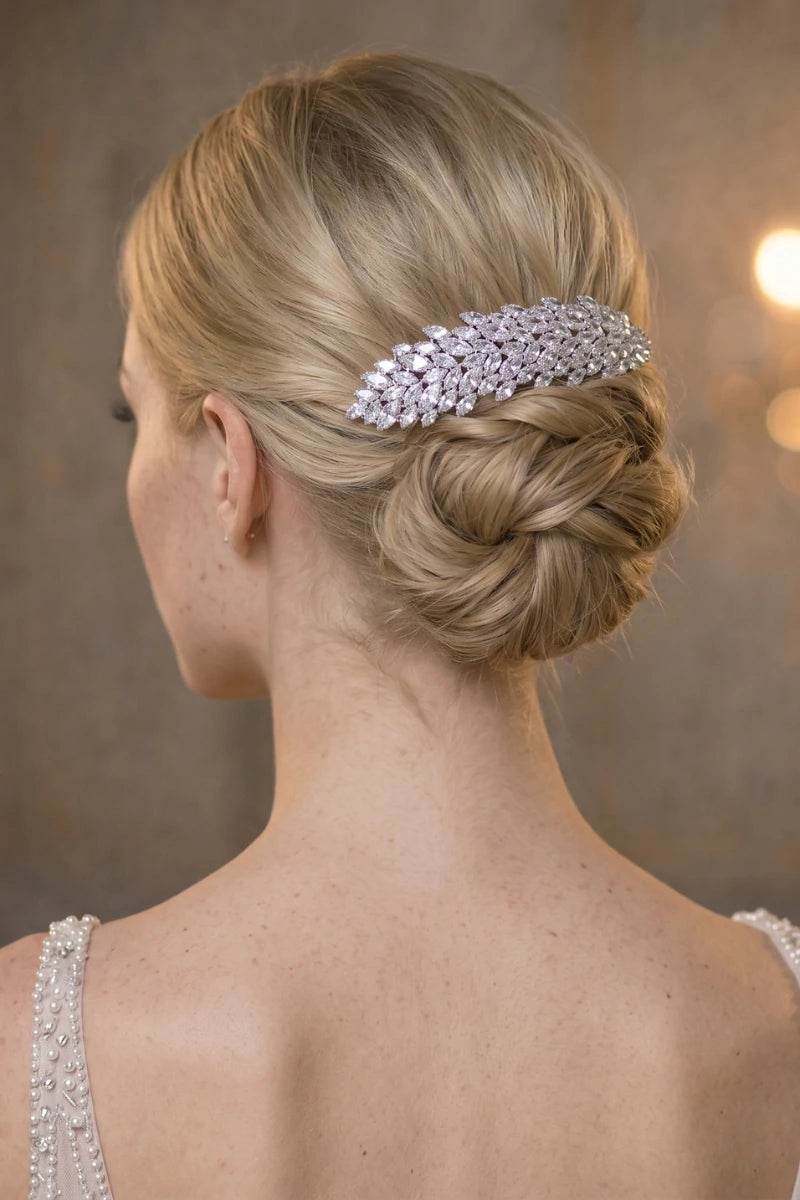 Peigne Argenté de Mariage