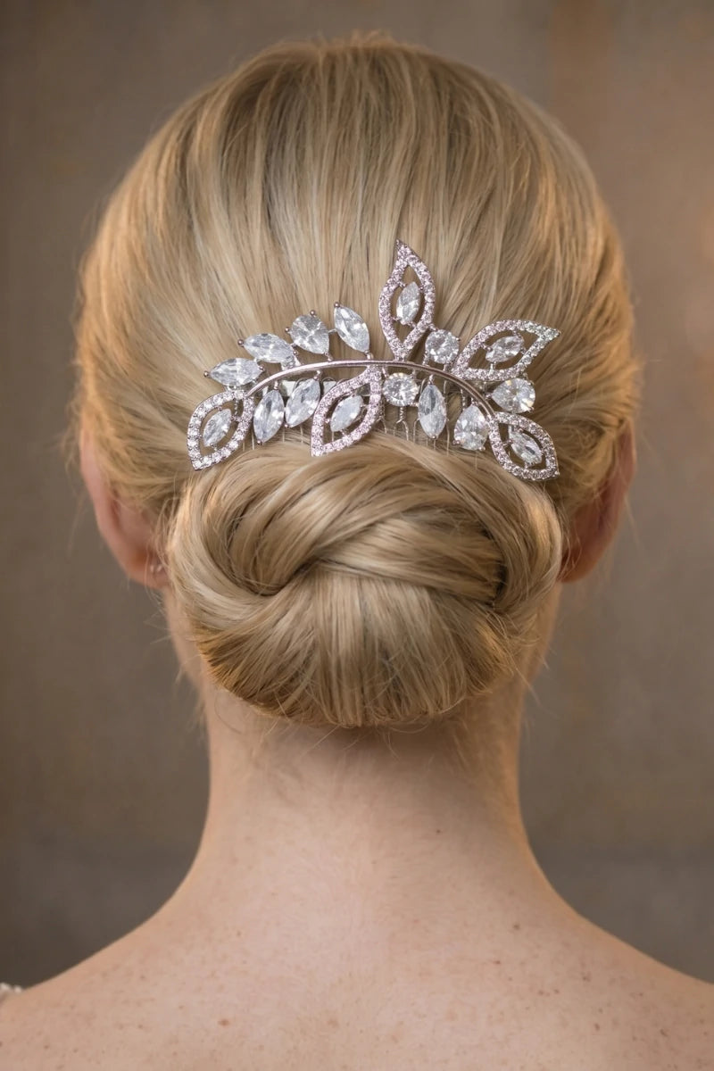 Peigne Argenté de Mariage