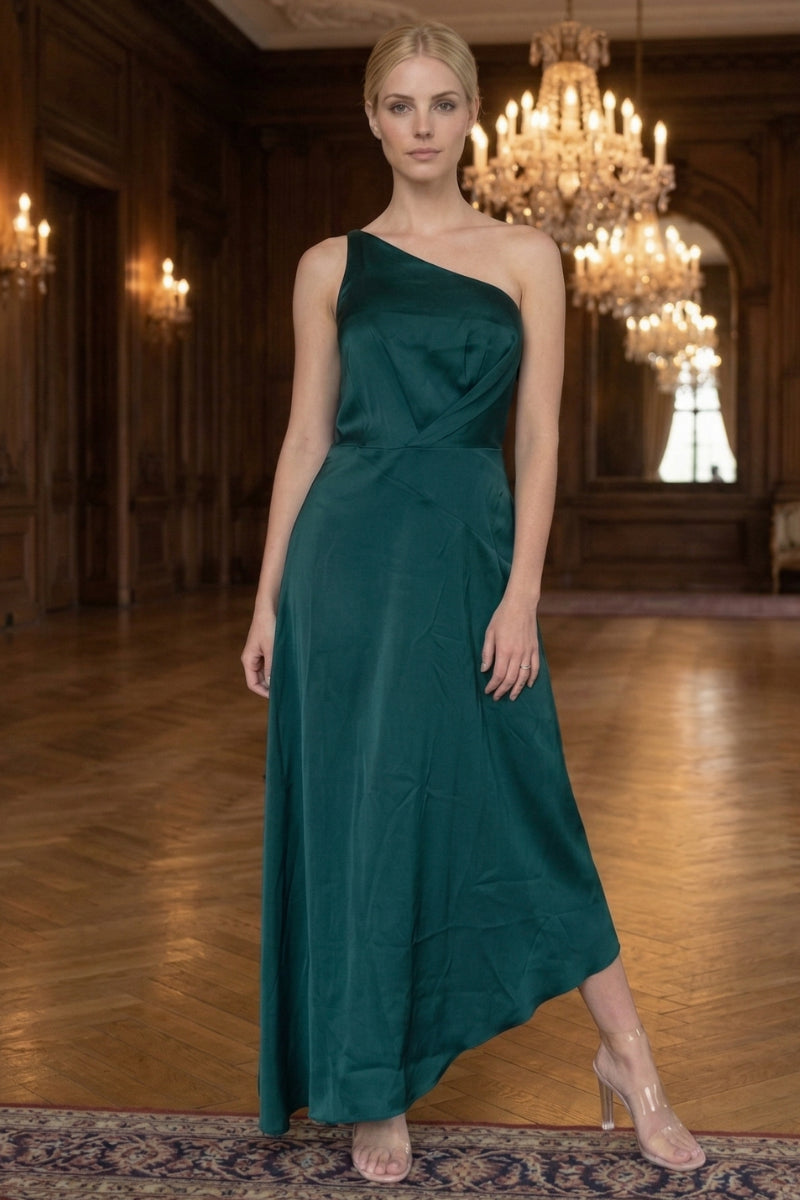 Robe De Mariée Satin Asymétrique