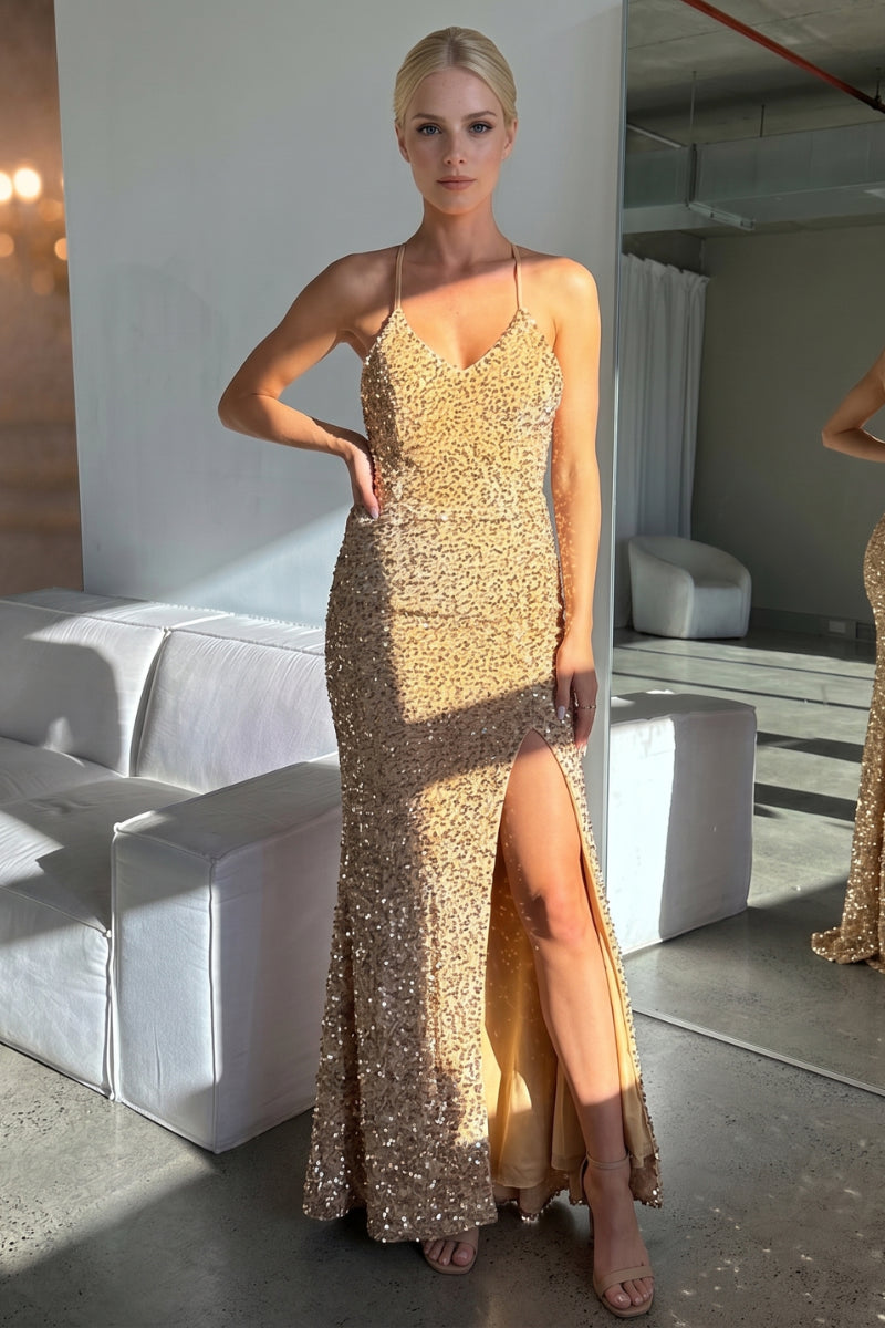 Robe De Mariée Sirène Dorée