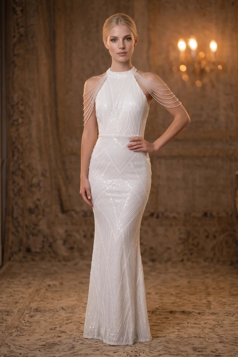 Robe De Mariée Sirène À Sequins