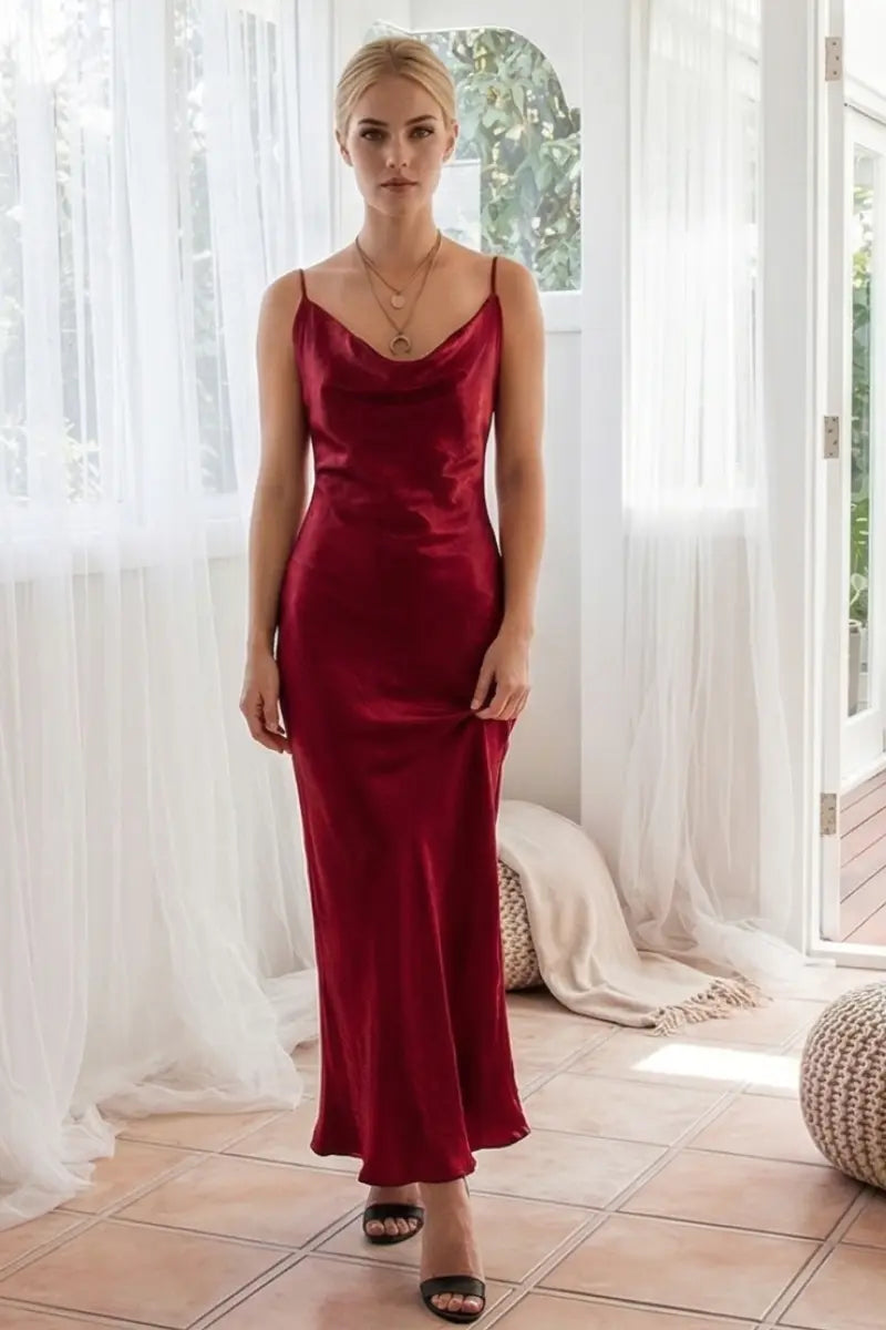 Robe Dos Nu Satin Romantique