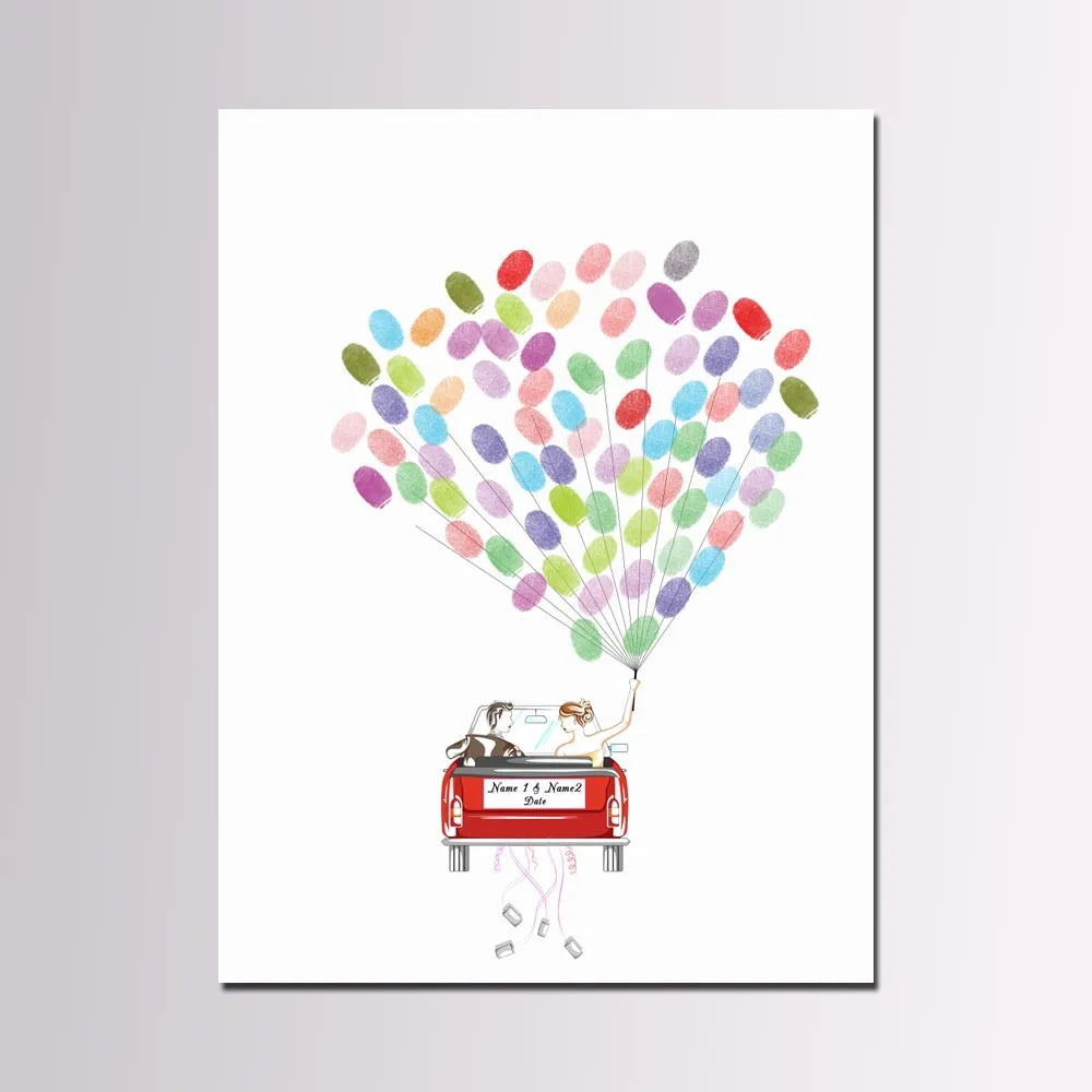 Arbre à empreinte mariage - Jeune Mariée