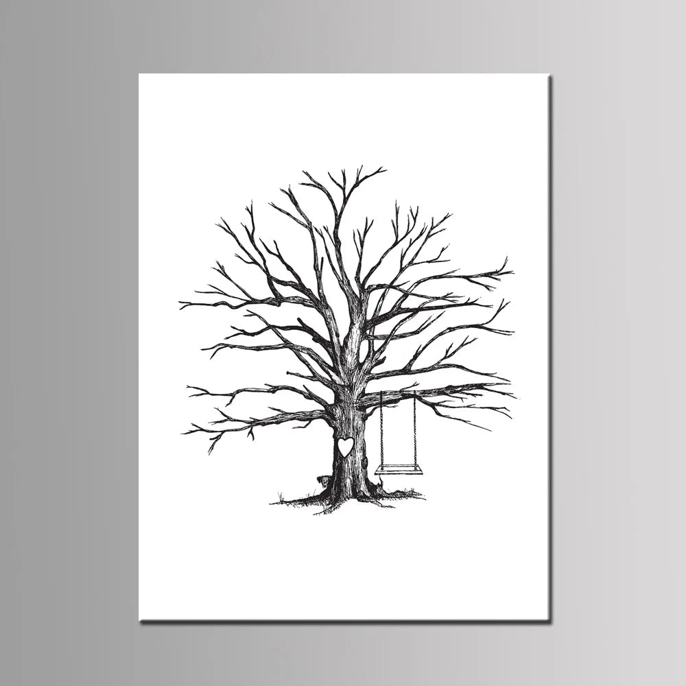 Arbre à empreinte mariage - Balançoire