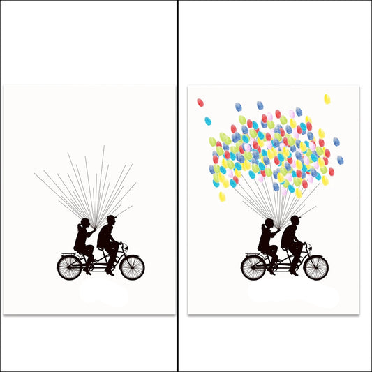 Arbre à empreinte mariage - Vélo