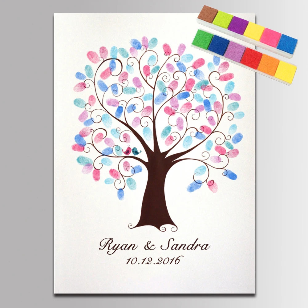 Arbre à empreinte mariage - Arbre