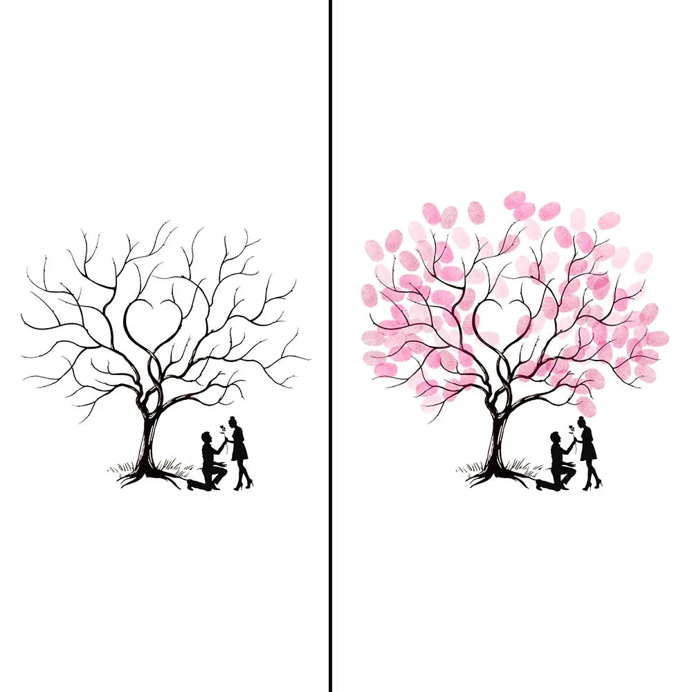 Arbre à empreinte mariage - Déclaration d'amour