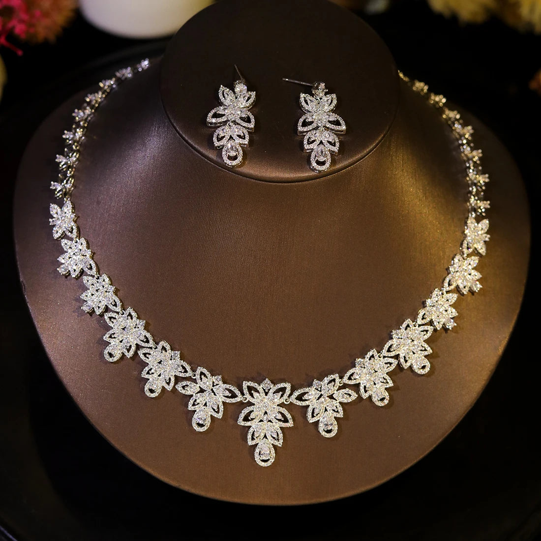 Parure Collier Boucle D'oreille Mariage