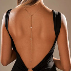 Collier de dos argenté étincelant