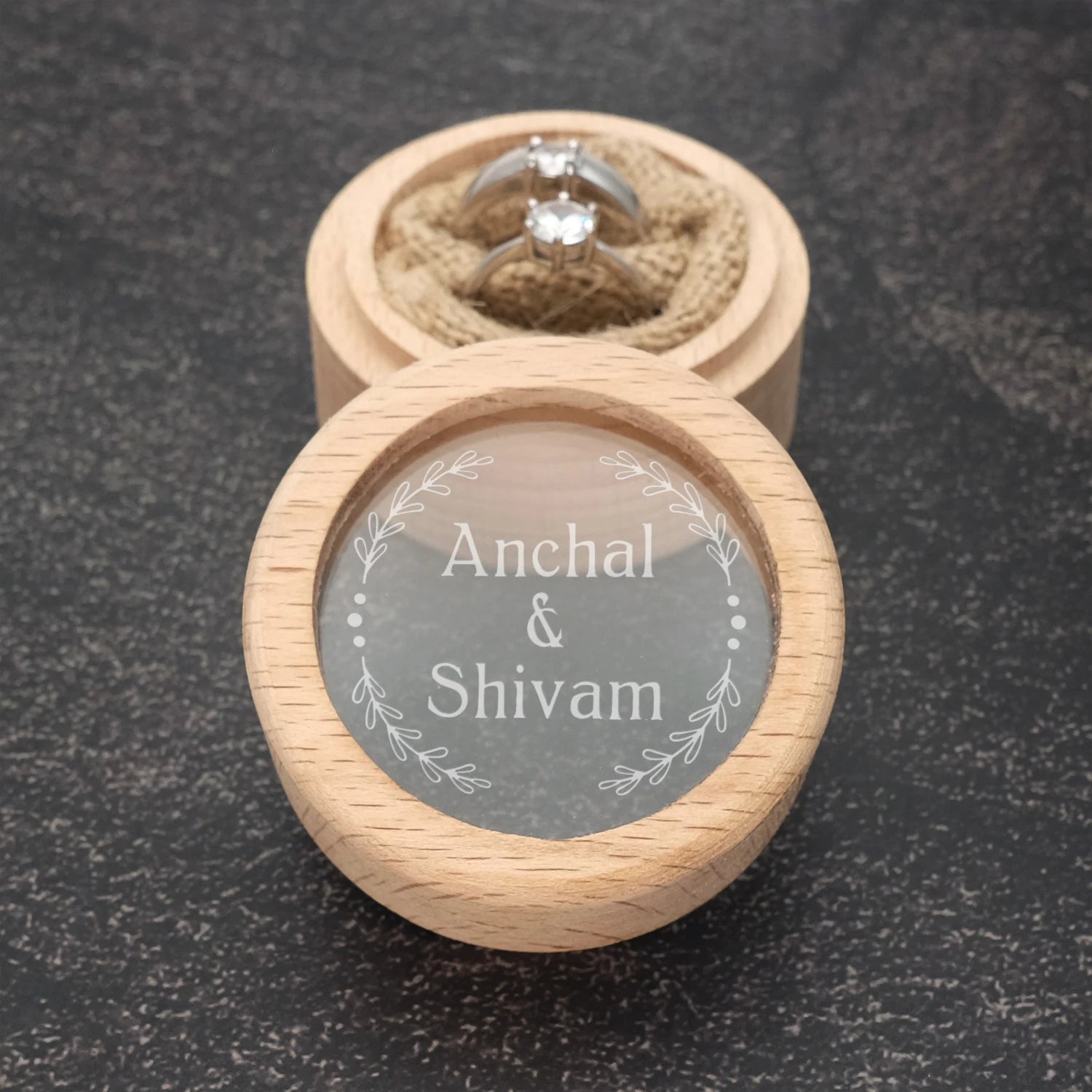 Boite à Alliances en Bois Personnalisée