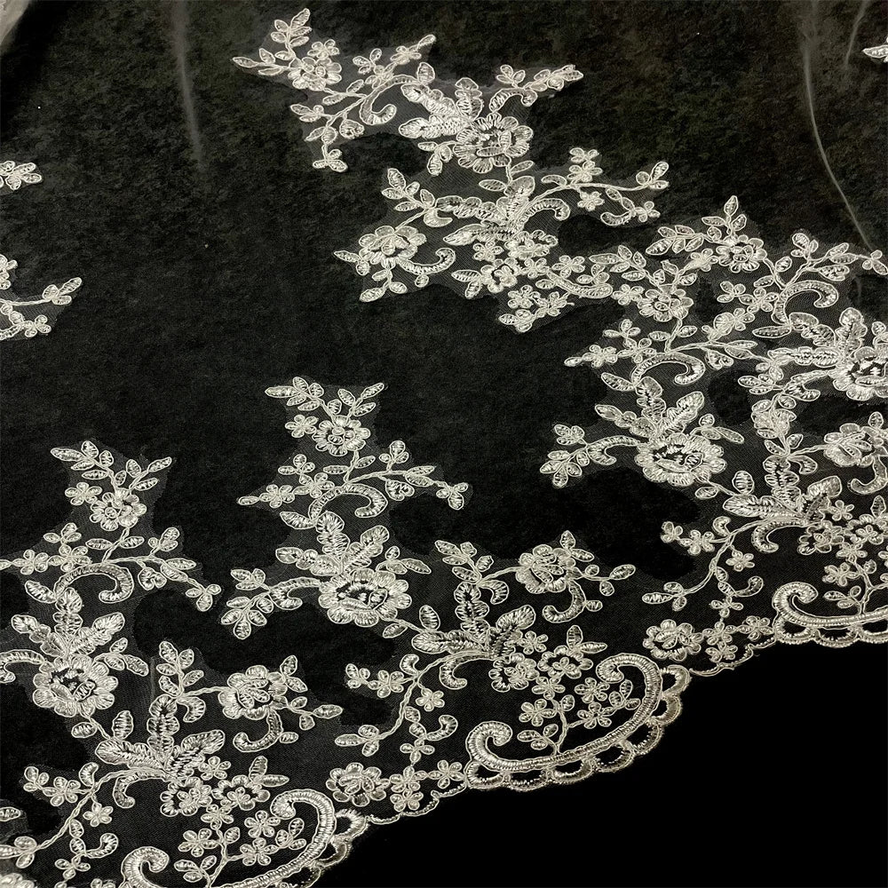 Voile de Mariée Dentelle Blanc