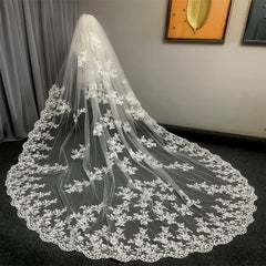 Voile de Mariée Dentelle Blanc
