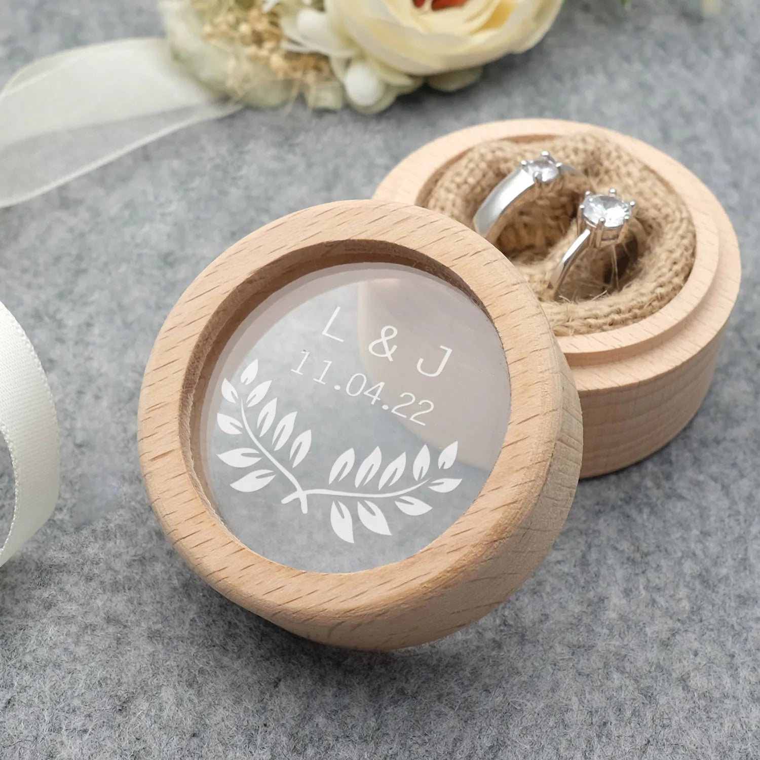 Boite à Alliances en Bois Personnalisée