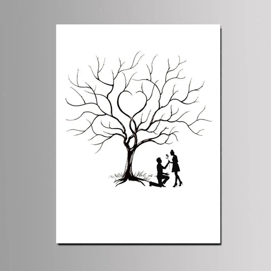 Arbre à empreinte mariage - Déclaration d'amour