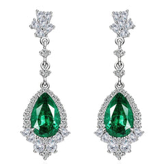 Boucle d'Oreilles Verte Mariage