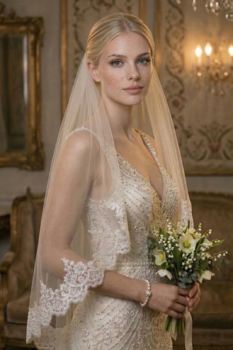 Voile de Mariage Double