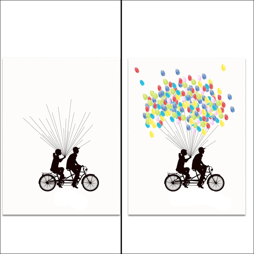 Arbre à empreinte mariage - Vélo - vue 2