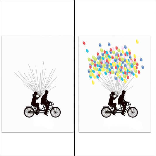 Arbre à empreinte mariage - Vélo - vue 2