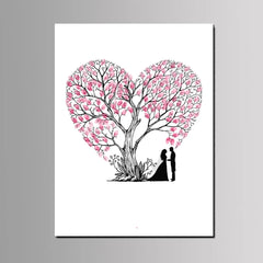 Arbre à empreinte mariage - Coeur - vue 2
