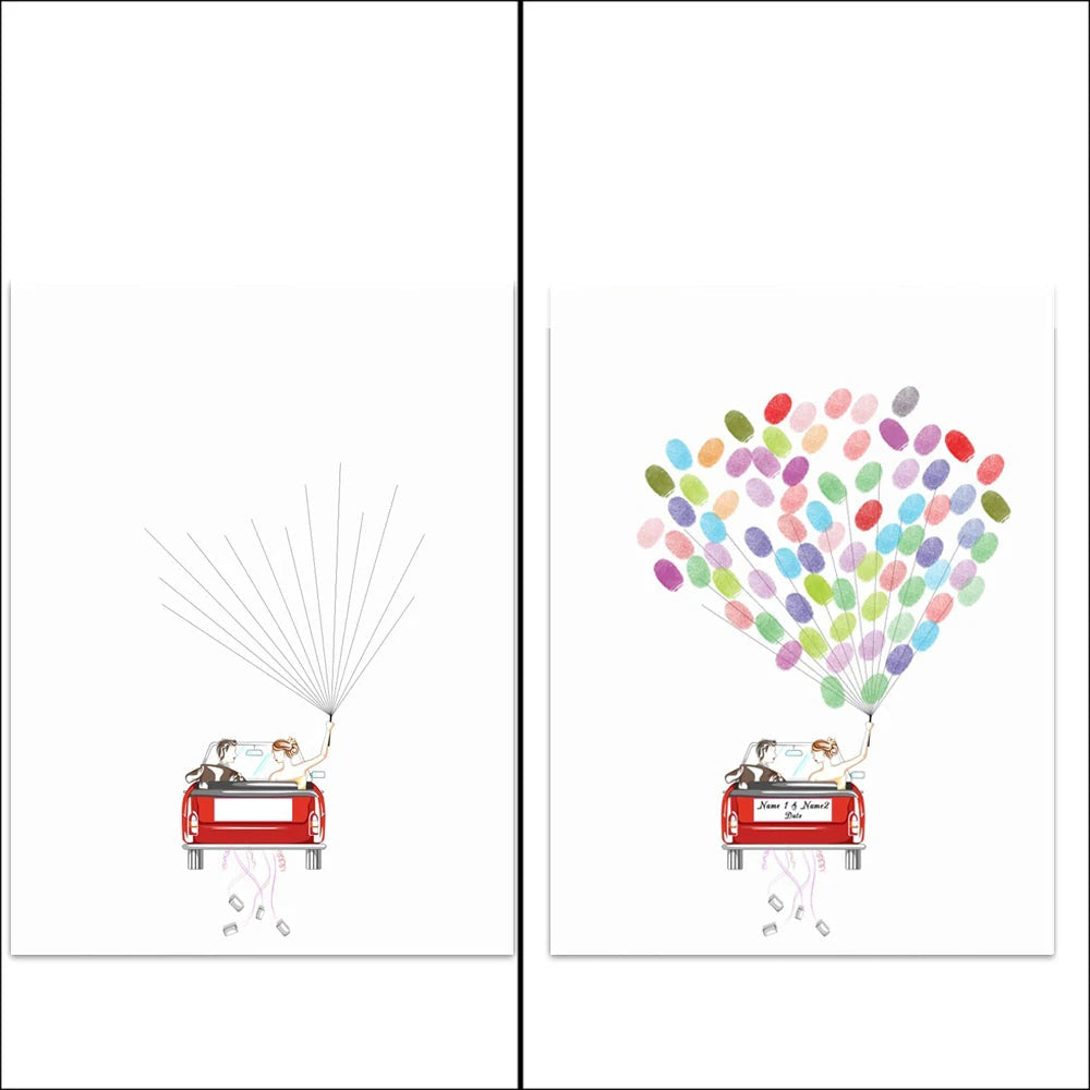 Arbre à empreinte mariage - Jeune Mariée - vue 2