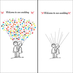 Arbre à empreinte mariage - Amoureux - vue 2