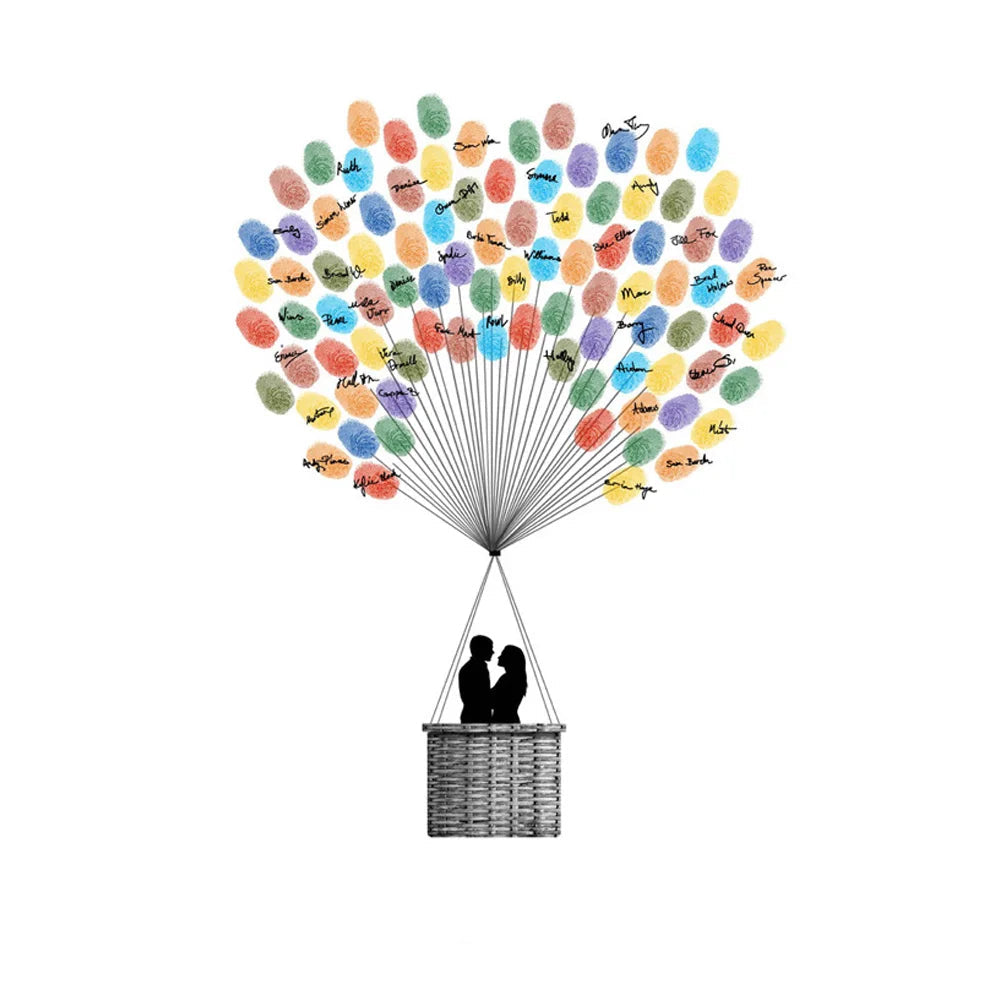 Arbre à empreinte mariage - Personnalisé - vue 2