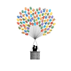 Arbre à empreinte mariage - Personnalisé - vue 2