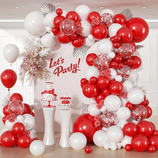 Arche de Ballon - Rouge et Blanc - vue 2