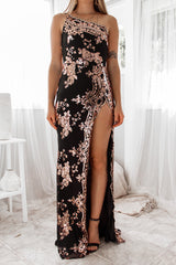 Robe De Soirée Asymétrique Sequin