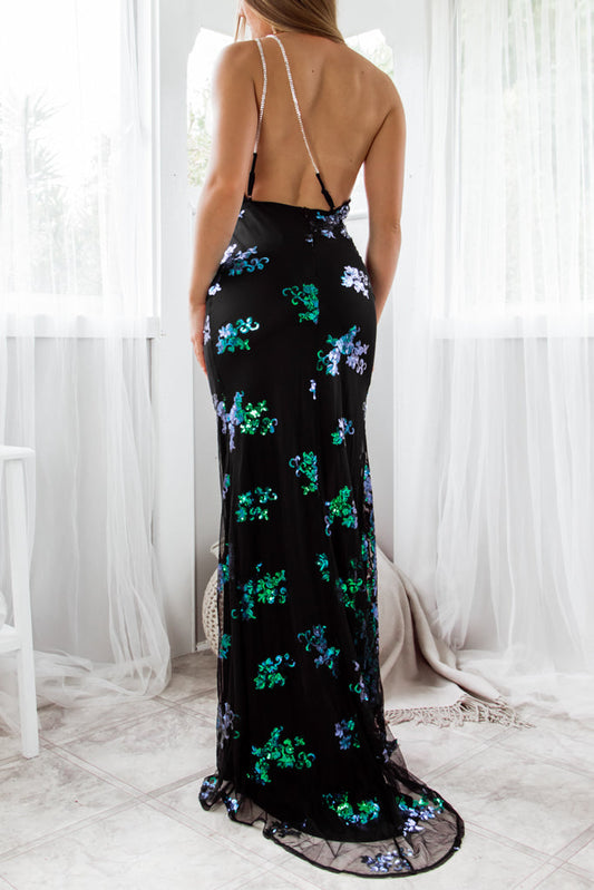 Robe De Réception Asymétrique Irisée