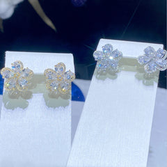 Boucle d'Oreilles Fleur Mariage - vue 4