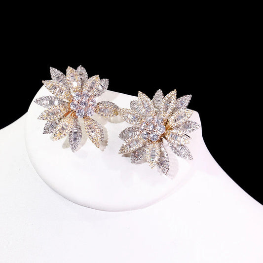 Boucle d'Oreilles Flocon de Neige - vue 1