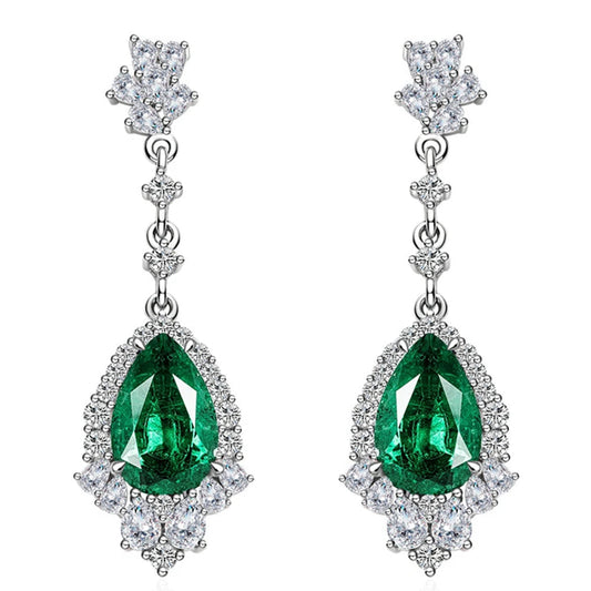 Boucle d'Oreilles Verte Mariage - vue 2