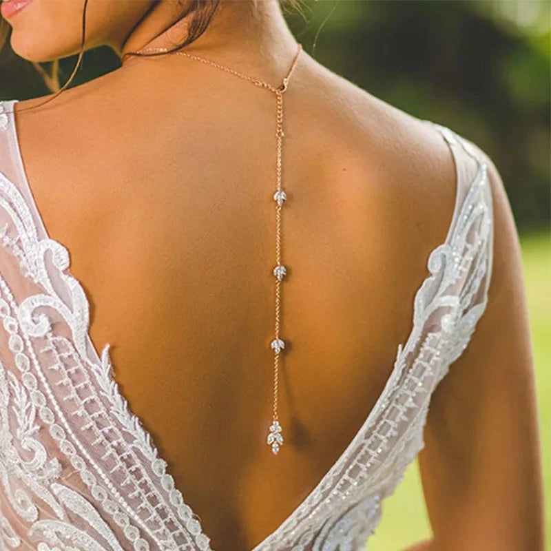 Collier De Dos Argenté Étincelant Multicolore - vue 1