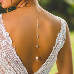 Collier De Dos Argenté Étincelant Multicolore - vue 1