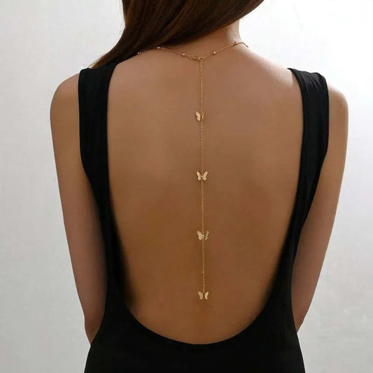 Collier de dos argenté étincelant - vue 2