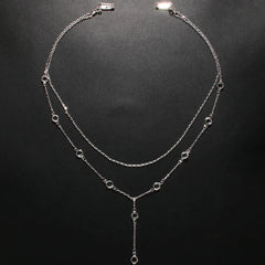Collier de dos en zircone cubique scintillante - vue 2